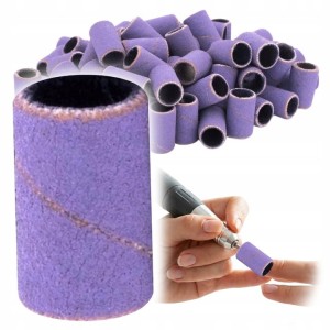 Nakładki na frezy do frezarki WALEC gradacja 240 100szt. FIOLETOWE manicure