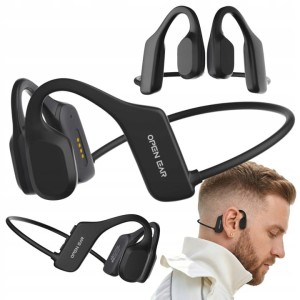 SŁUCHAWKI BEZPRZEWODOWE PRZEWODNICTWO KOSTNE BLUETOOTH SPORTOWE WODOODPORNE