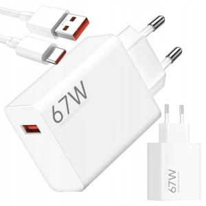 ŁADOWARKA SIECIOWA SZYBKA XIAOMI ZESTAW KABEL USB typ C MI TURBO CHARGE 55W