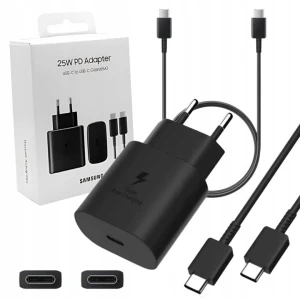 SZYBKA ŁADOWARKA SAMSUNG 25W USB-C +KABEL 1M TYP-C SUPER FAST CHARGE GALAXY