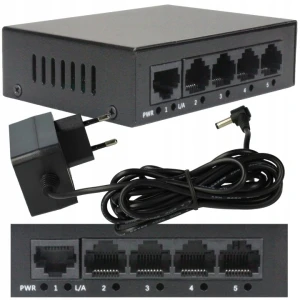 PRZEŁĄCZNIK SIECIOWY ETHERNET SWITCH NIEZARZĄDZALNY 5 PORTÓW 100MB/S RJ45
