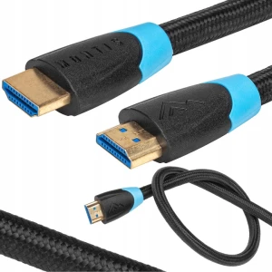 KABEL HDMI - HDMI MOCNY GRUBY PRZEWÓD 2.0 HIGH SPEED 4K UHD 3D 48 BIT TV 3M