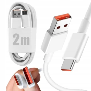KABEL XIAOMI USB USB-C 6A 66W SZYBKIE ŁADOWANIE 2M FAST CHARGE USB TYP C