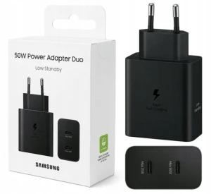 SZYBKA ŁADOWARKA SAMSUNG DUO 50W 2x USB-C SAMSUNG GALAXY EP-T5020XBEGEU