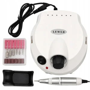 FREZARKA DO PAZNOKCI MANICURE PEDICURE 65W PROFESJONALNA MOCNA zestaw frezy