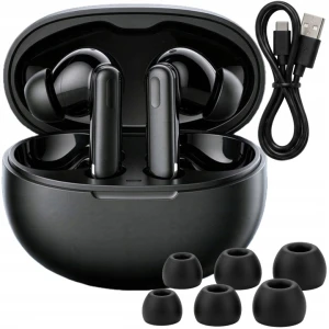 SŁUCHAWKI BEZPRZEWODOWE DOKANAŁOWE LEWER D50 HIFI BASS bateria 150h BT 5.4