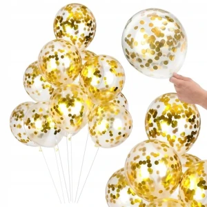 BALONY-Z-KONFETTI-transparentne-dekoracje-URODZINY-WESELE-zlote-MOCNE-10szt.webp