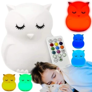 LAMPKA-NOCNA-SOWA-DLA-DZIECI-KOLOROWA-SILIKONOWA-MIEKKA-USB-C-RGB-PILOT.webp