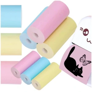 3x KOLOROWY PAPIER ROLKI WKŁADY DO DRUKARKI TERMICZNEJ DRUKUŚ
