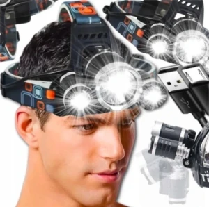MOCNA LATARKA CZOŁOWA 3x LED CREE XM-L T6 CZOŁÓWKA