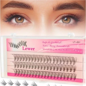 RZĘSY LEWER KĘPKI RZĘS JEDWABNE NATURALNE 12mm